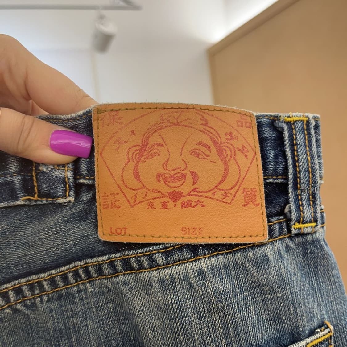 에비수 빈티지 레트로 포켓프린팅 데님팬츠 32인치C06869 상품이미지5