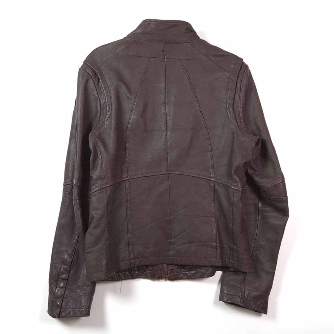 ITALY 프리미엄 양가죽 하이넥 절개 레더 자켓 XL 상품이미지2