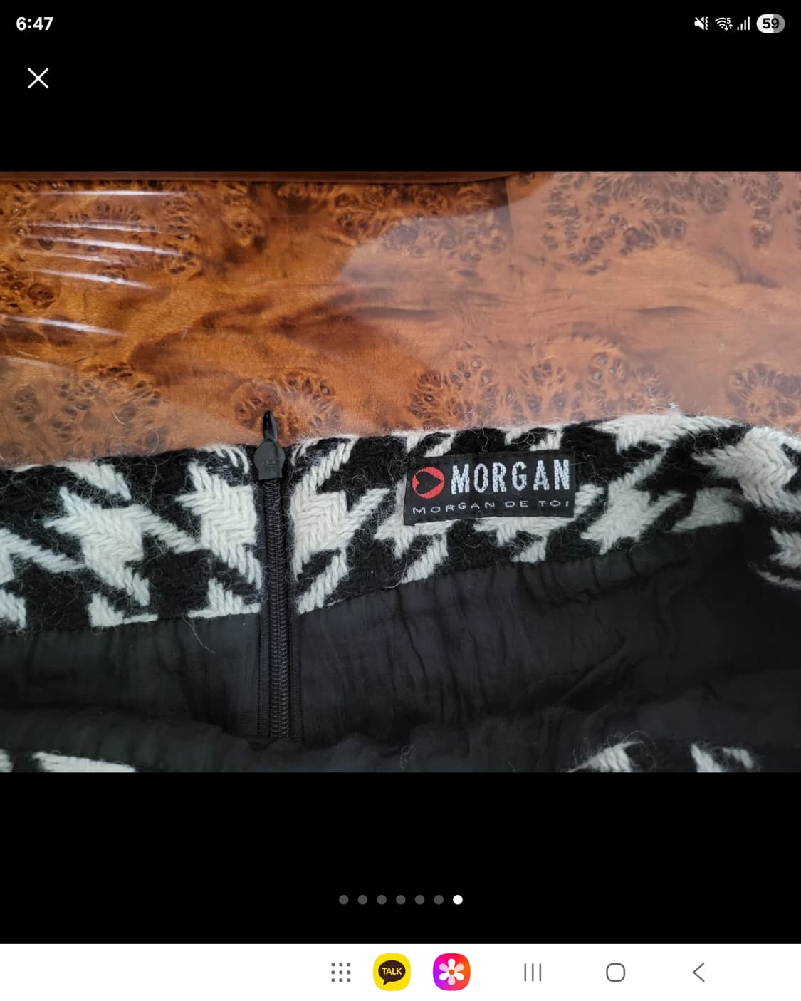 프랑스 모르간 하운드투스 체크 스컷  상품이미지7