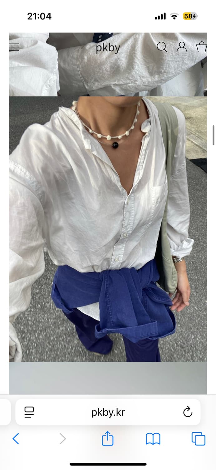 PKBY airy shirts (natural white) / 얼바닉 상품이미지1