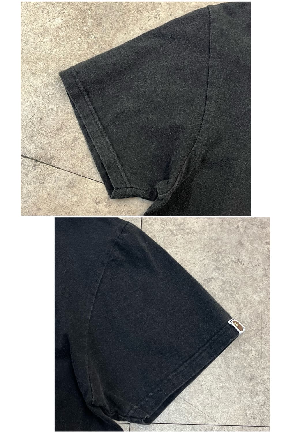 베이프 카모 컬리지 빅로고 반팔티 블랙 L #csz3328 상품이미지6