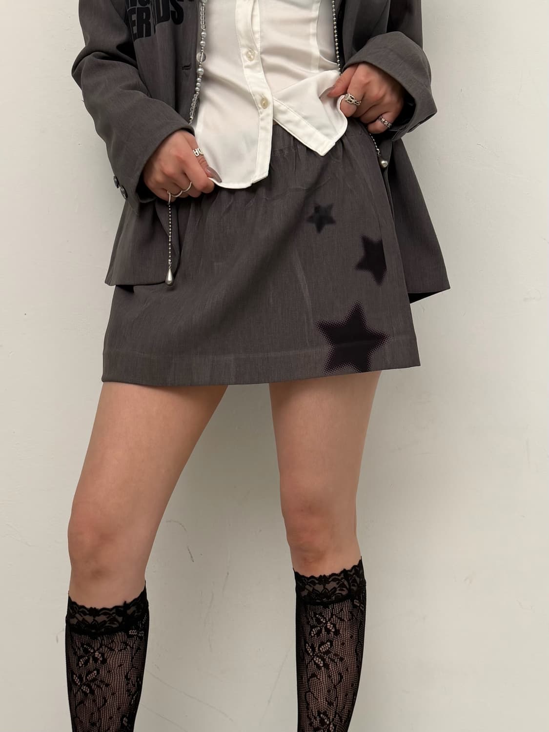 그래픽 프린트 리워크 셋업  상품이미지4