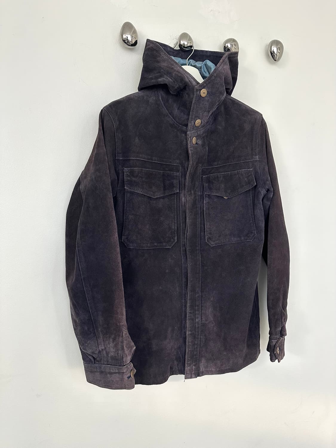 뷰티비스트 퍼플 스웨이드 닌자 후드 자켓 상품이미지2