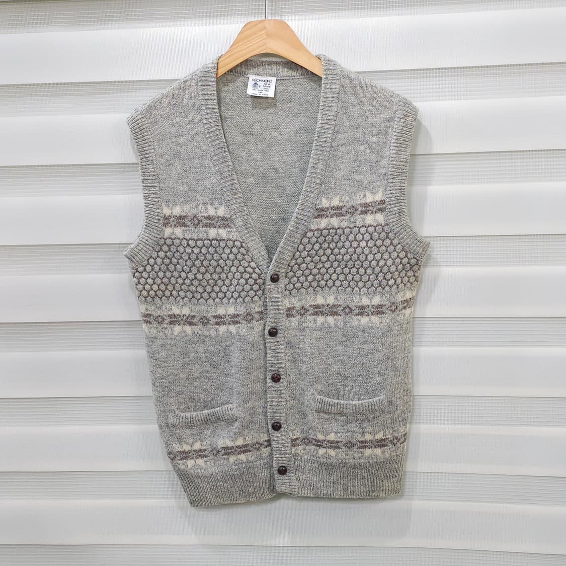 80-90s RICHMOND 빈티지 니트 베스트- M 상품이미지1