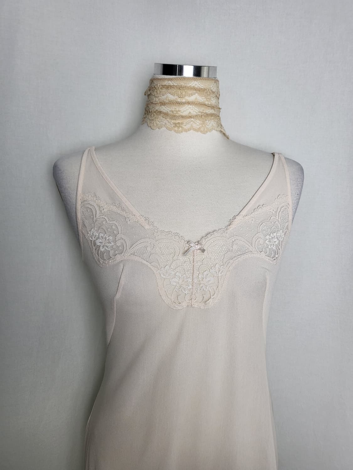 빈티지 베이지 슬립 원피스 상품이미지1