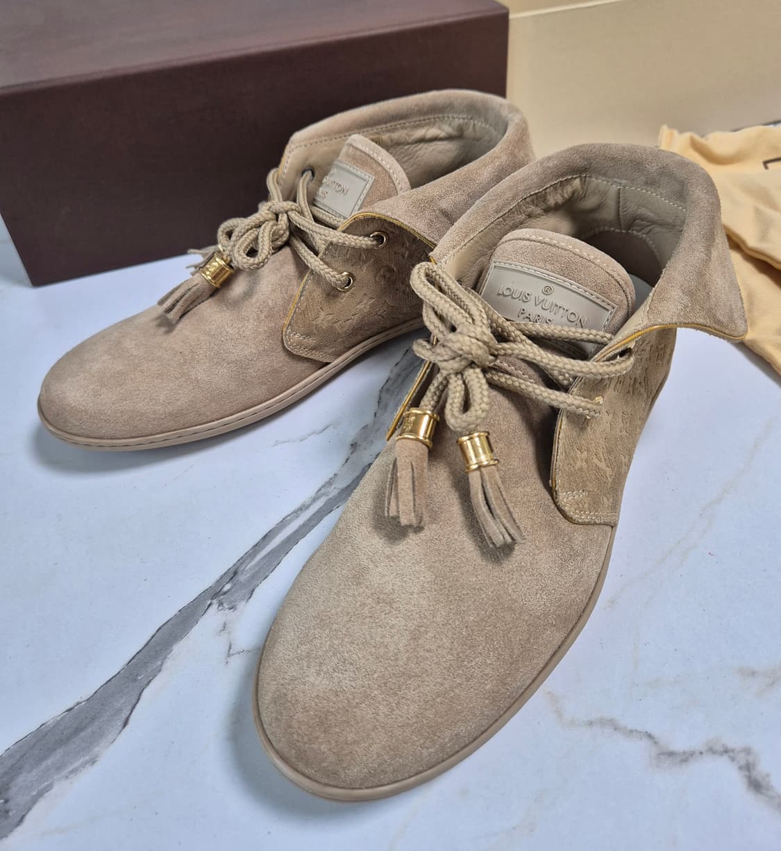 (정품) 루이비통 모노그램 스웨이드 부츠 34.5 상품이미지8