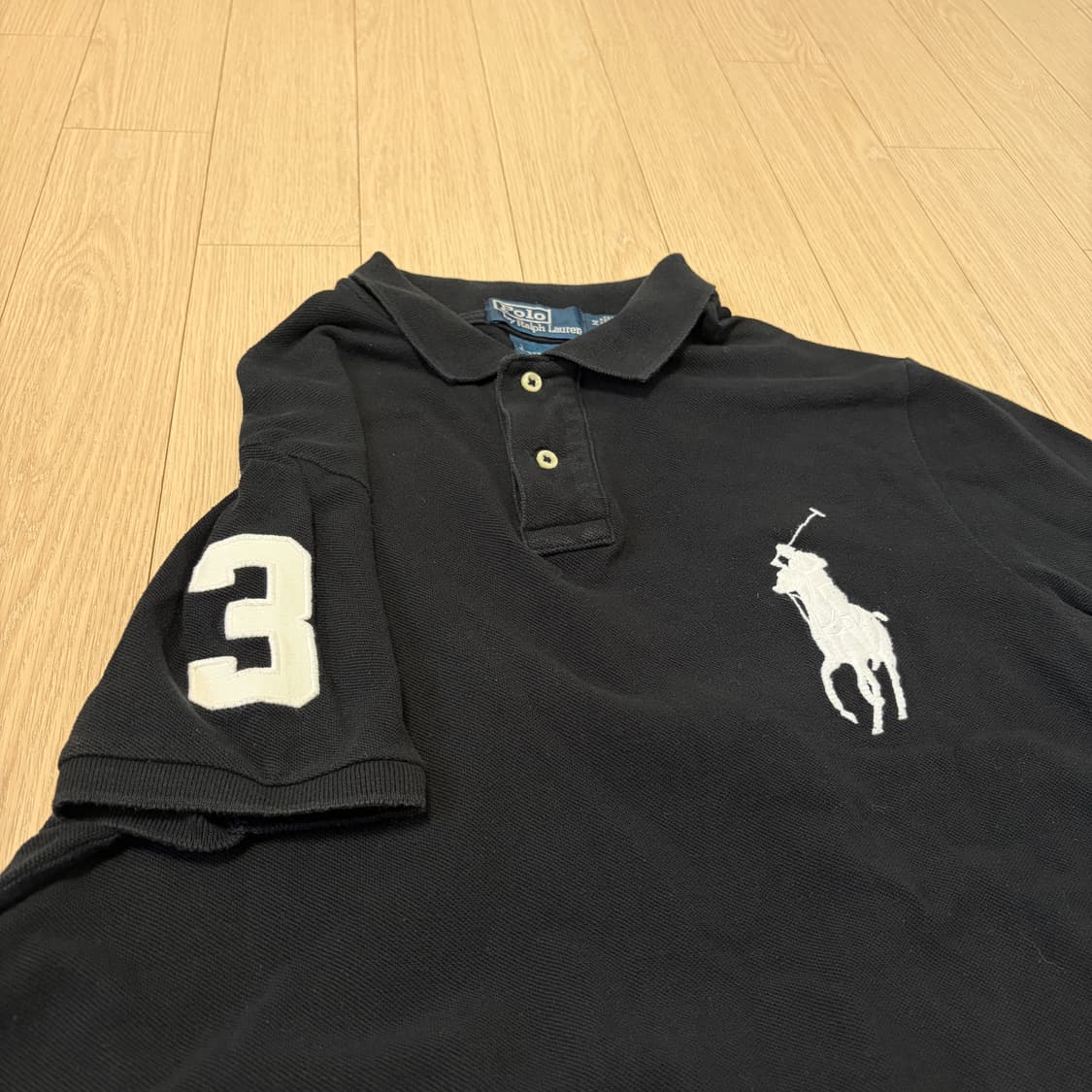 폴로 랄프로렌 화이트 빅포니 블랙 pk카라 반팔티 상품이미지2