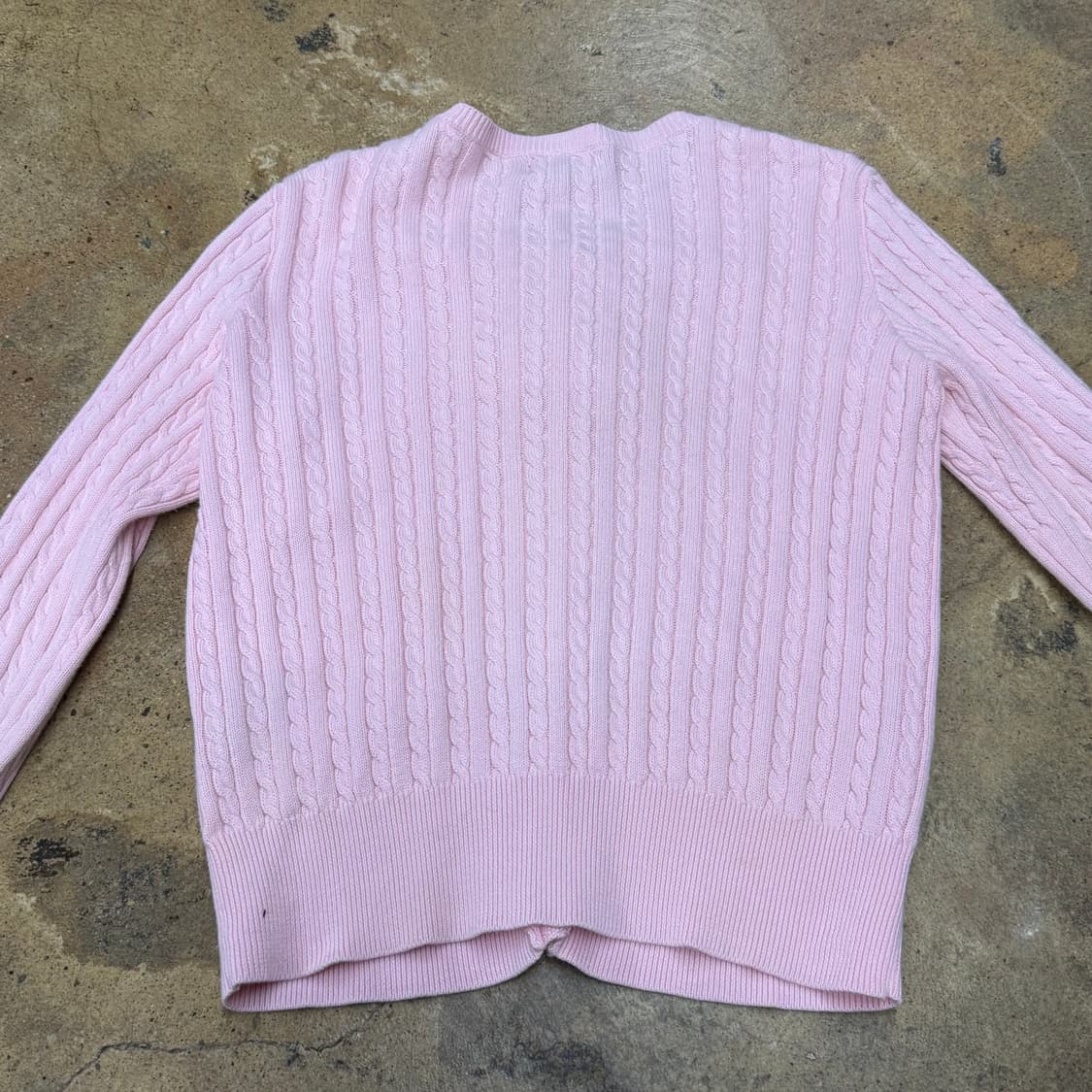 폴로 랄프로렌 딸기우유 프릴 꽈배기 니트 가디건  상품이미지4