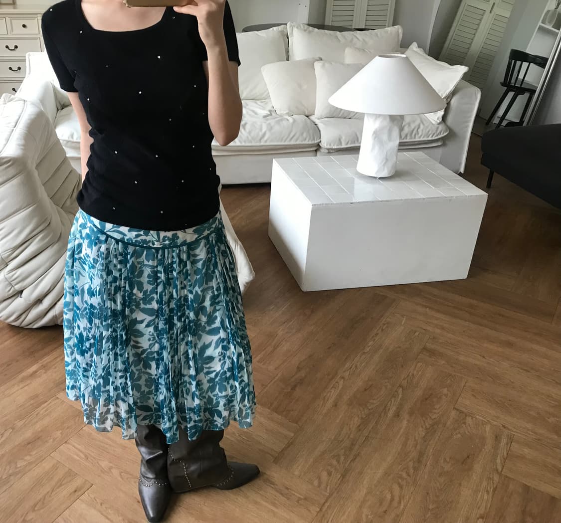 vintage pattern skirt 상품이미지4