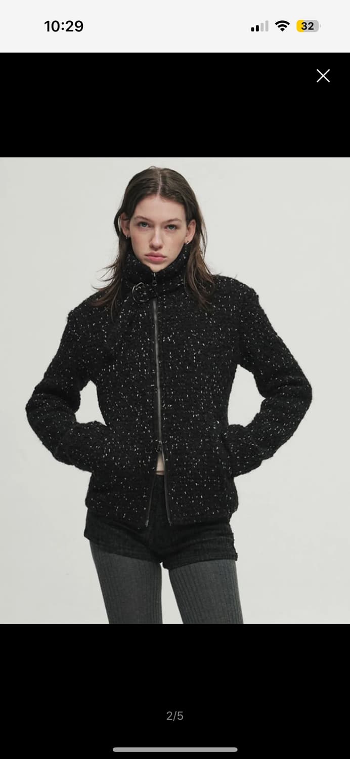 세릭 트위트 하프 넥 자켓 상품이미지1