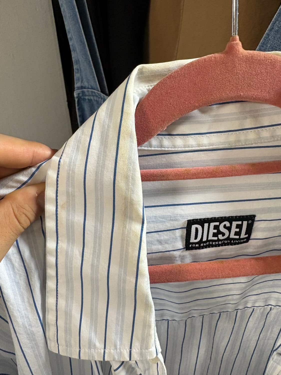 디젤 스트라이프 패턴 셔츠 상품이미지2