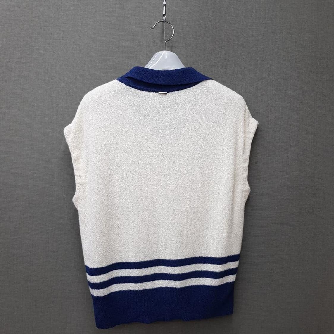 한섬 시스템 2021 배색 카라 니트 베스트 95사이즈 상품이미지4