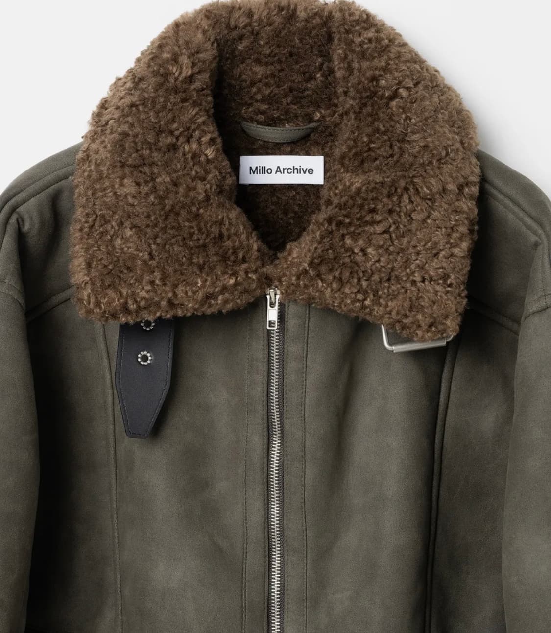 밀로우먼 빈티지 크랙 시어링 자켓 상품이미지2