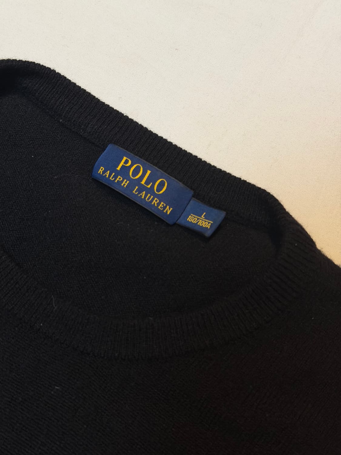 폴로 랄프로렌 메리노 울 라운드넥 니트 블랙 상품이미지2