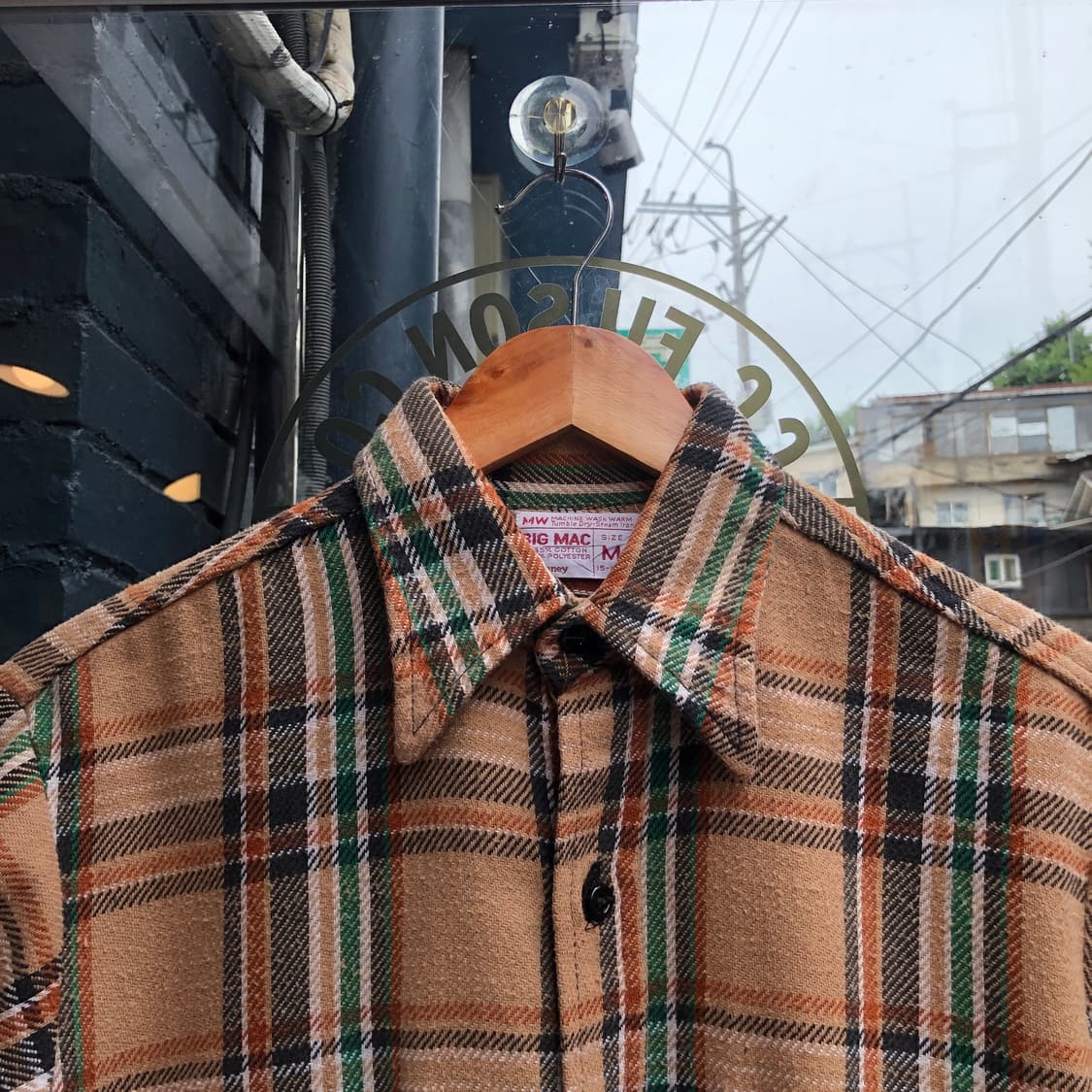 70s Big Mac flannel shirt-M 상품이미지2