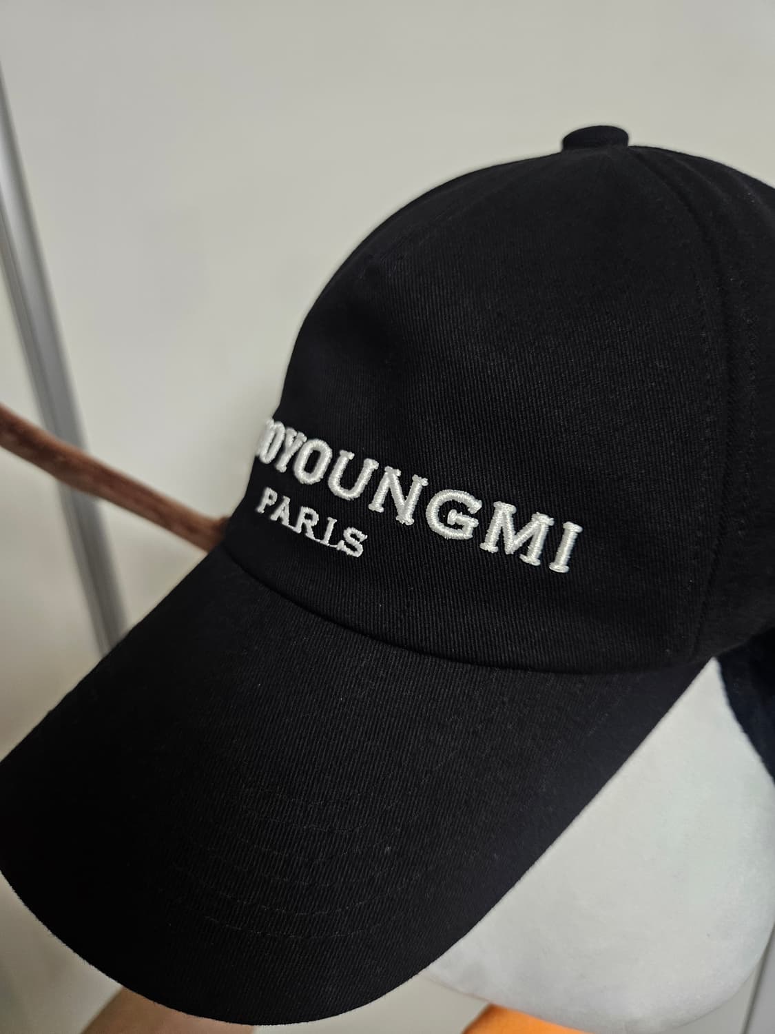 우영미 자수 볼캡 블랙  상품이미지3