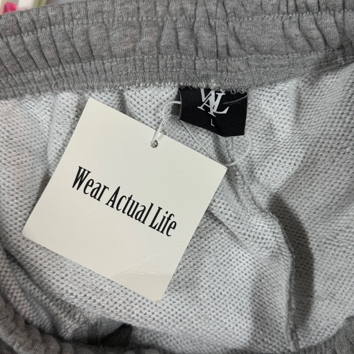 [L/새상품] 우알롱 wooalong 와이드 헤비 스웻 팬츠 상품이미지6