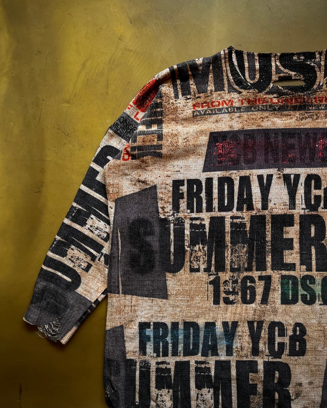 Jpn Vintage Damage Grunge Lettering Knit 상품이미지5