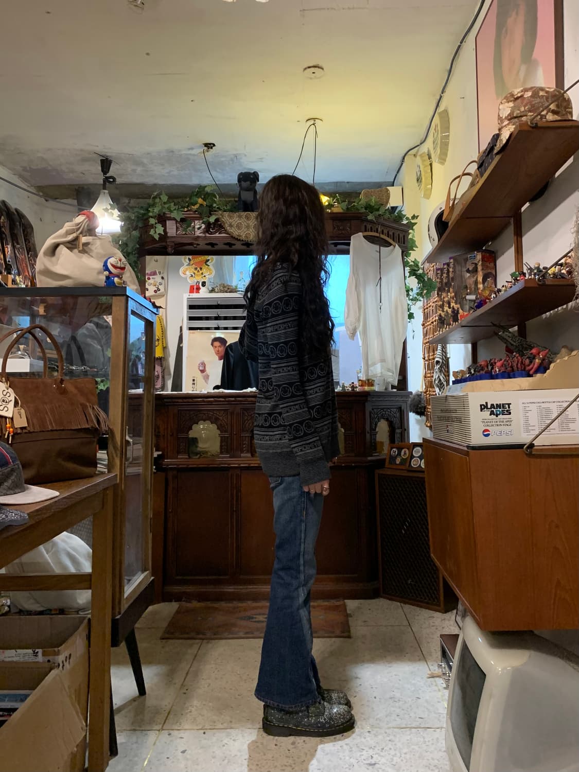 히스테릭글래머 너바나 커트코베인 픽미 스트라이프 후드티 상품이미지8