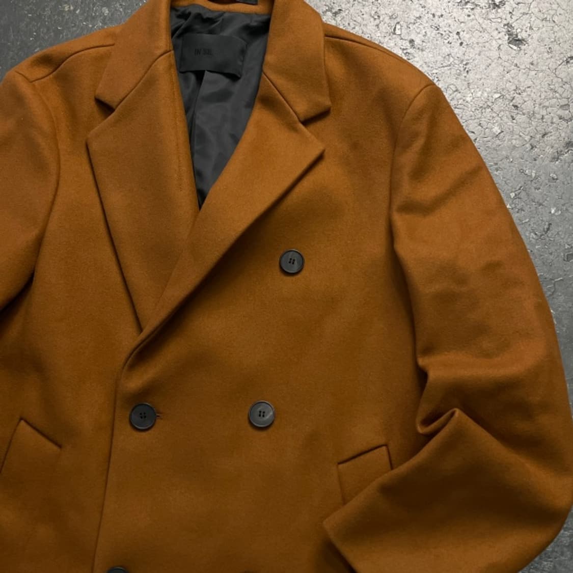 95 인사일런스 더블 브레스티드 캐시미어 롱코트  상품이미지2