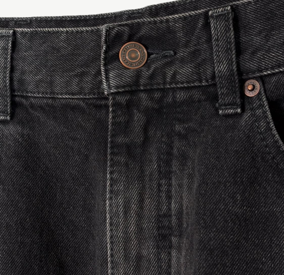 [30] 셀린느 남성 워싱 코튼 데님 스트레이트 진 팬츠 청바지 블랙 상품이미지4