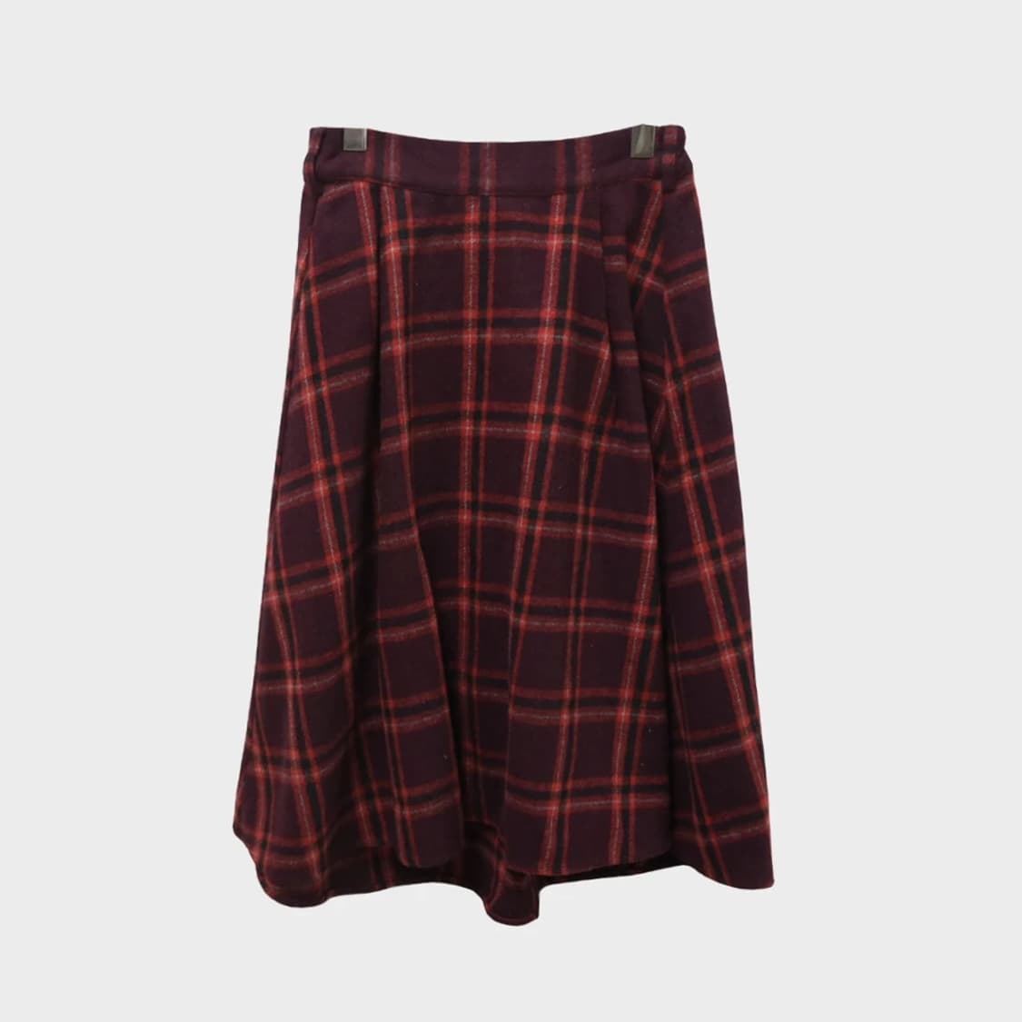 얼스 뮤직 울 혼방 체크 미디 스커트 62336 상품이미지1