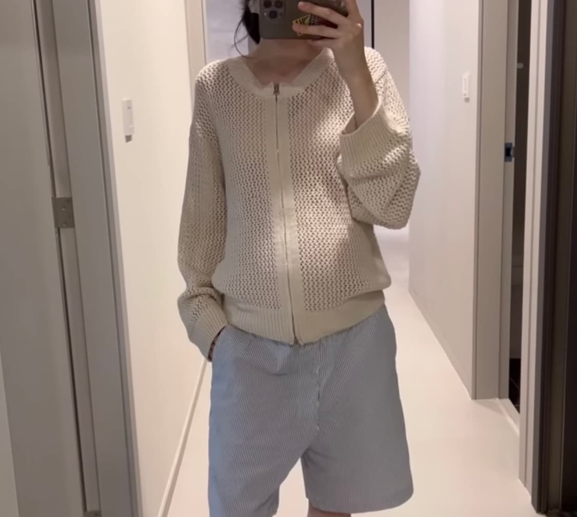 블루브릭 Net zip up knit 상품이미지2