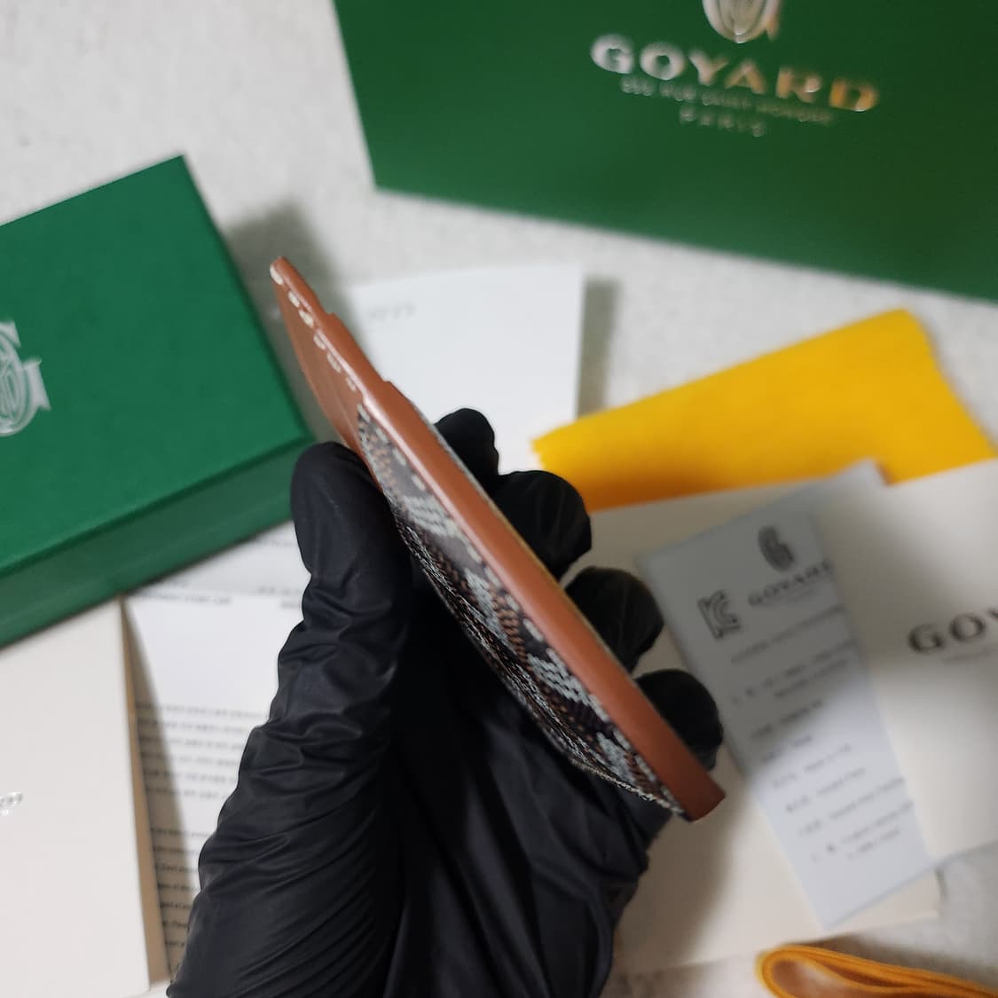 [새상품/풀구성]고야드 생쉴피스 카드홀더 카드지갑 블랙 탄 상품이미지5