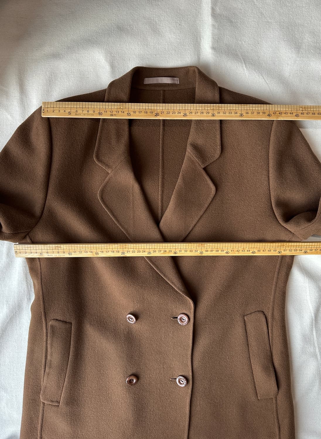 버버리 여성 더블 울 롱코트 브라운 JP38 (55-66) 상품이미지10