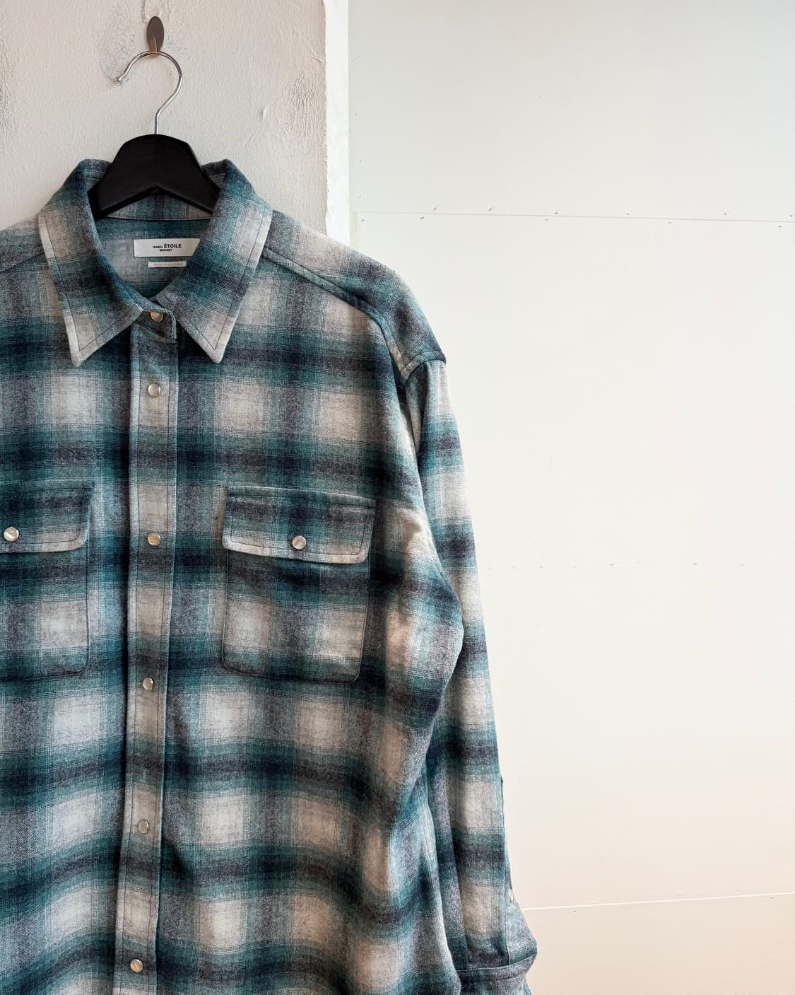 이자벨마랑 블루 마르셀리아 울 혼방 플란넬 셔츠 상품이미지5