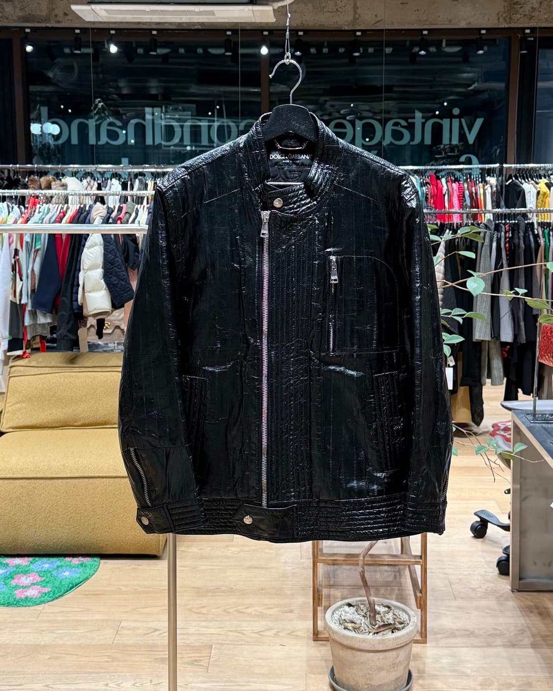 돌체앤가바나 블랙 일 스킨 바이커 자켓  상품이미지1