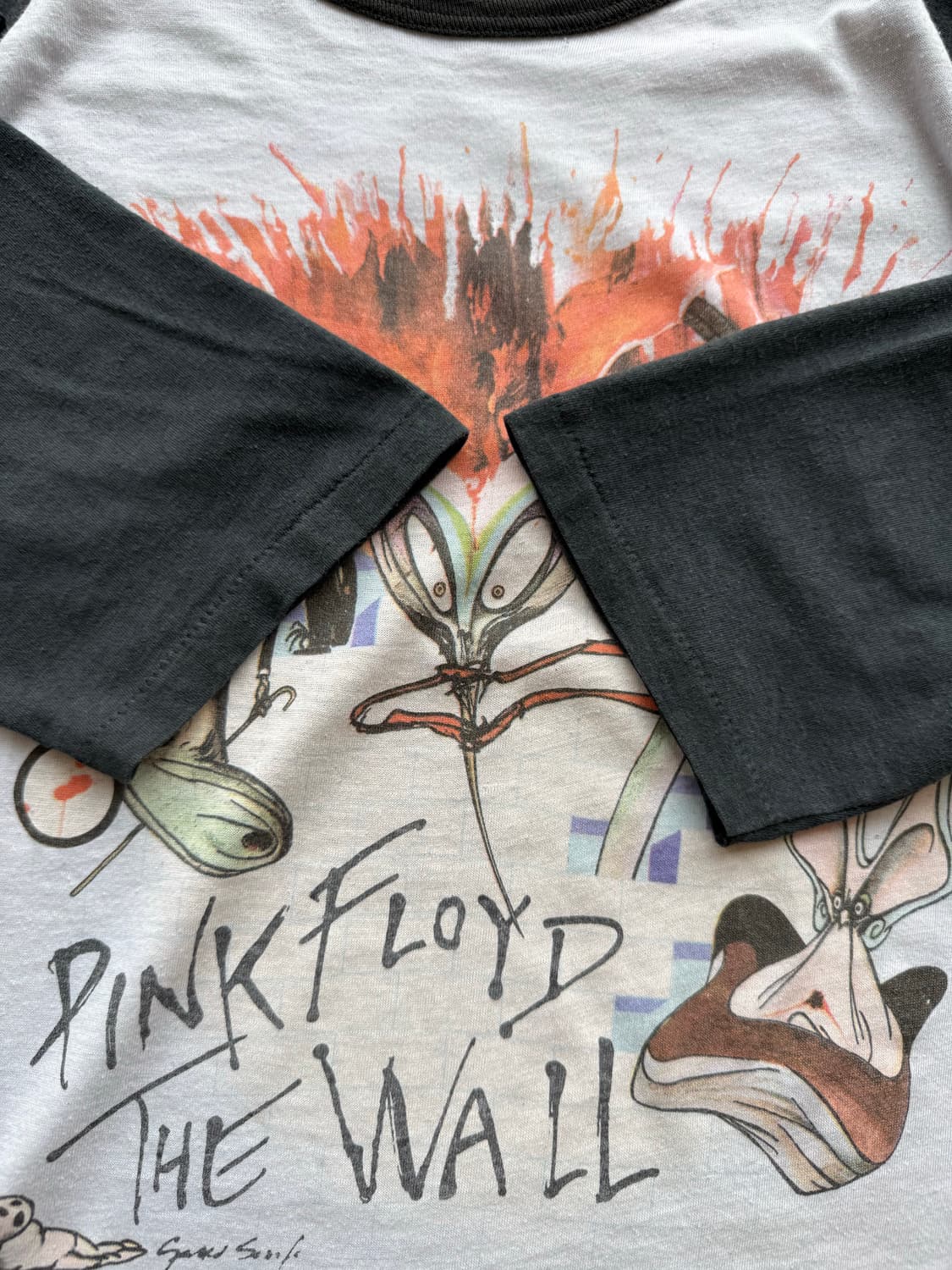 핑크 플로이드 1982‘s 7부 래글런 빈티지 티셔츠 상품이미지7