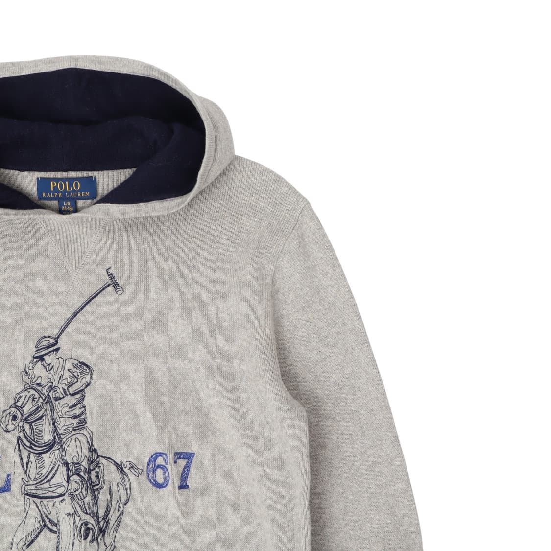 폴로 랄프로렌 그레이 빅포니 니트 후드티 상품이미지3