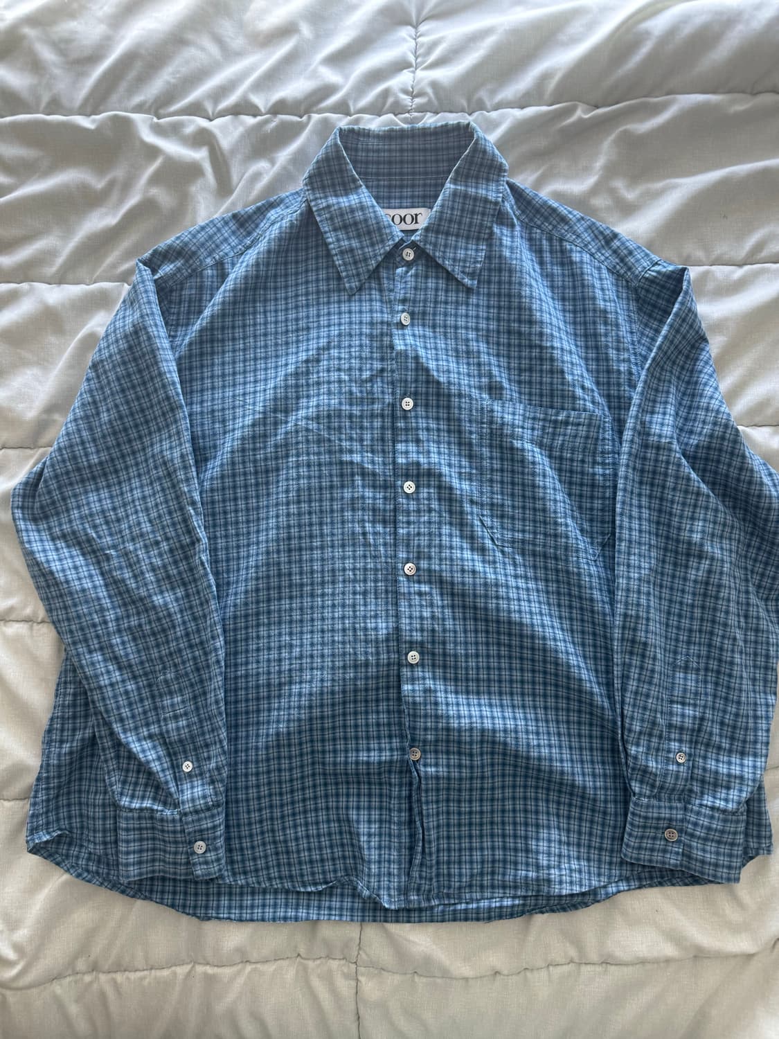 쿠어 얼터너티브 체크 오버사이즈 셔츠 S 상품이미지1