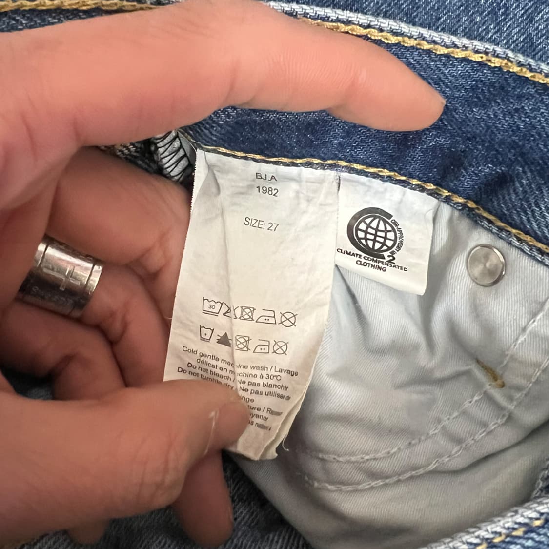 리바이스 x GANNI 가니 데님 팬츠 청바지 27 상품이미지5