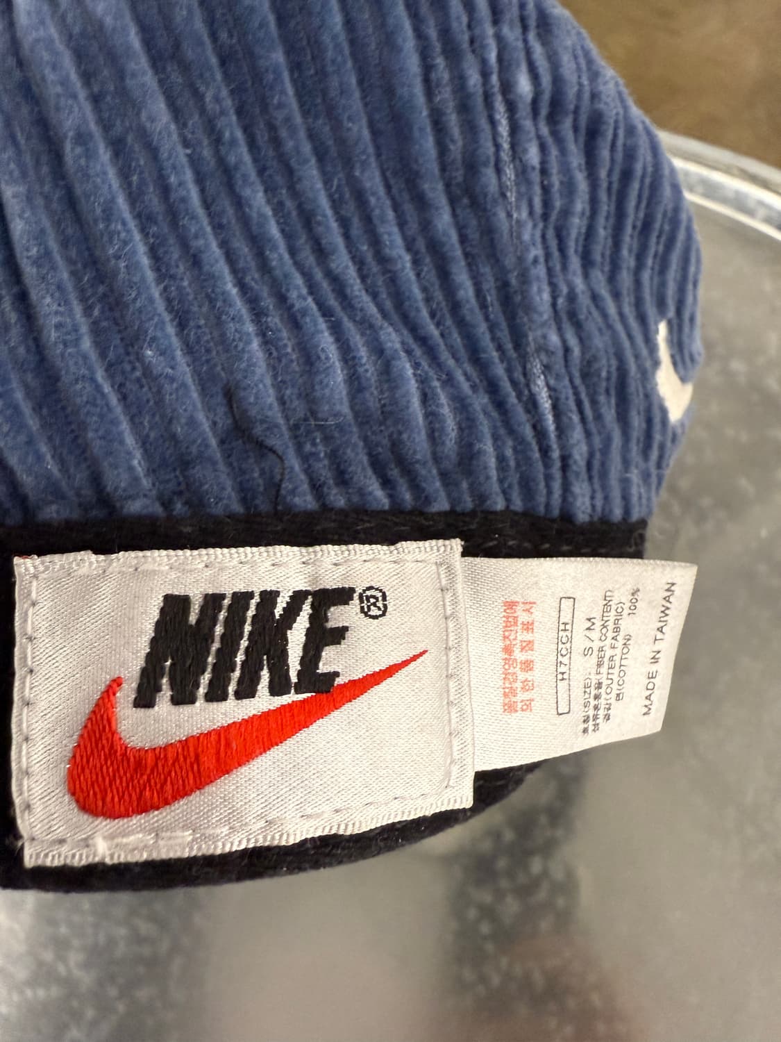 90년대 나이키 코듀로이 헌팅캡 S/M 블루 상품이미지3