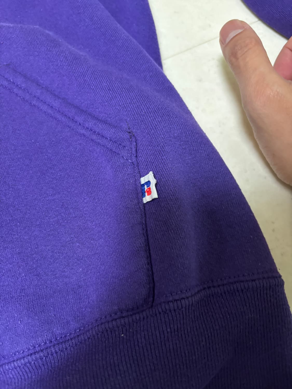 Usa 90s 러셀 애슬레틱 후드 퍼플 L 상품이미지3