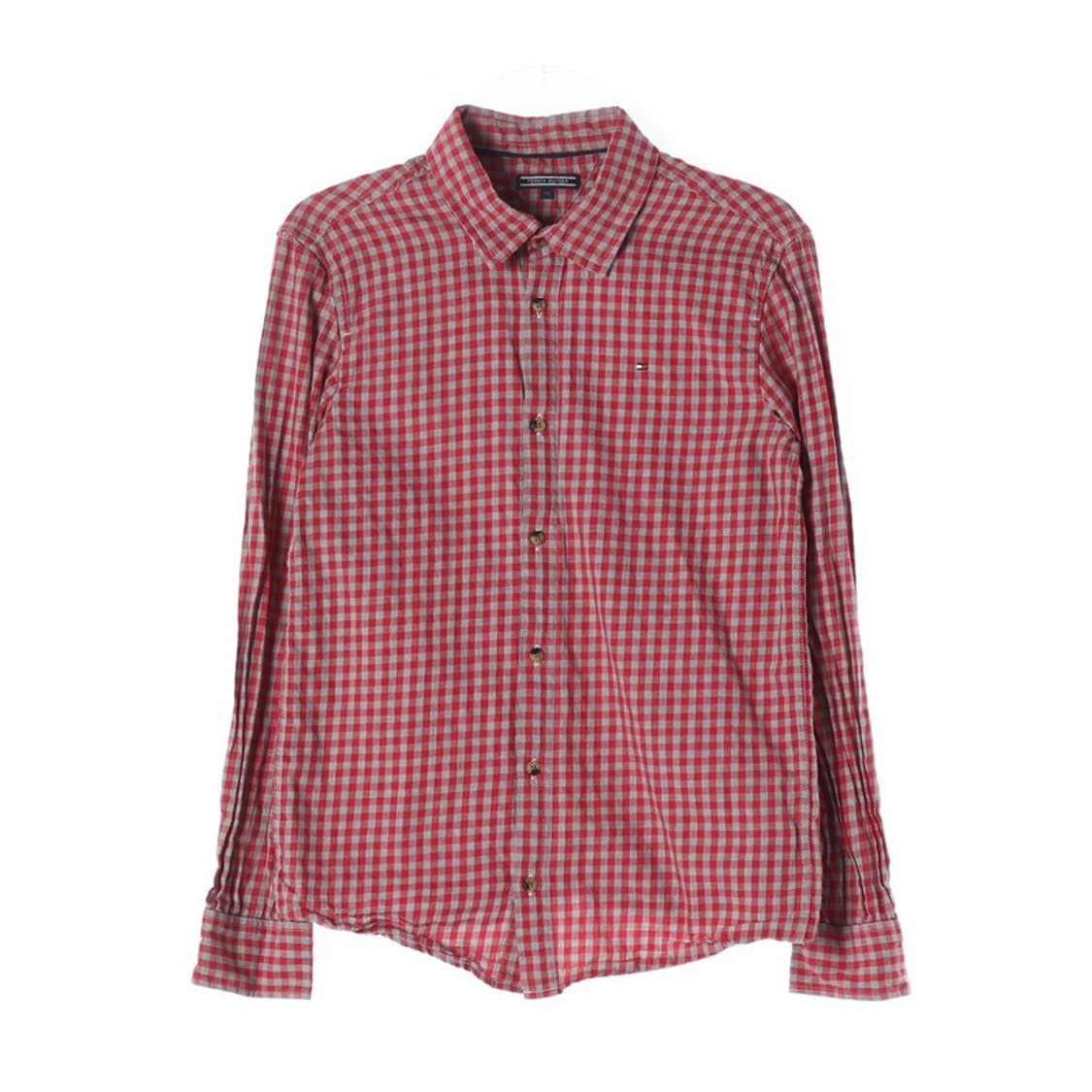 타미힐피거 레드 깅엄 체크 셔츠 176 상품이미지1