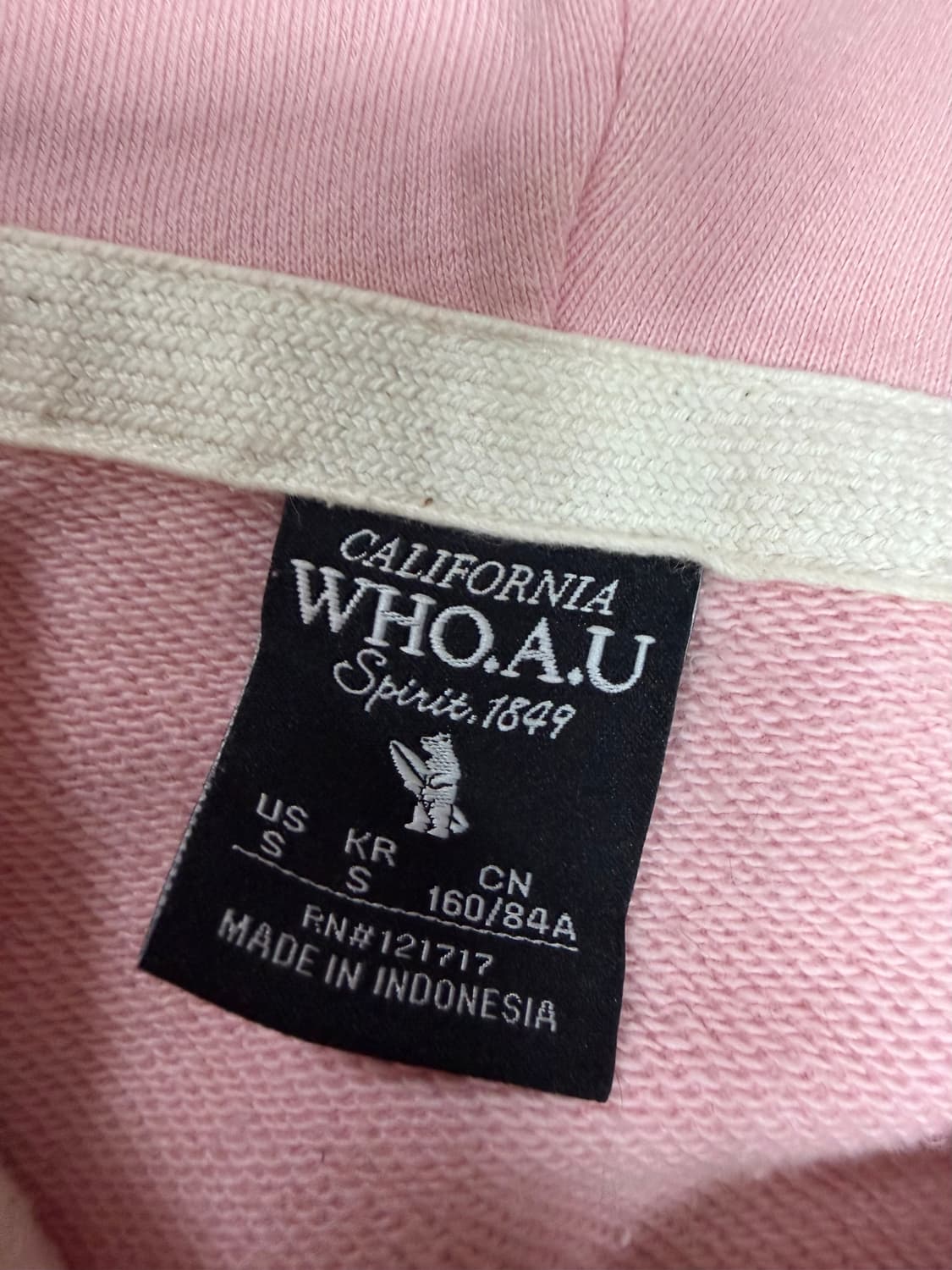 후아유 핑크 후드집업 s 상품이미지3