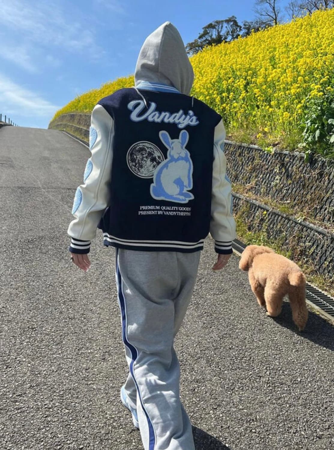 더반디핑크 래빗 바시티 자켓 점퍼 네이비 상품이미지6