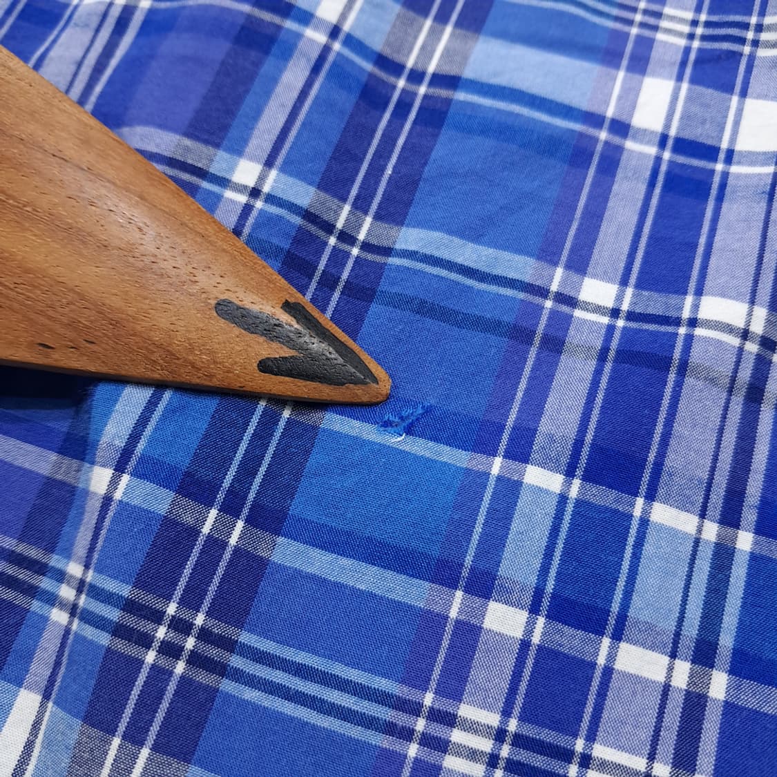 CL594 2XL 폴로 코튼 QR 블루 매드라스 체크 셔츠 남방 상품이미지8