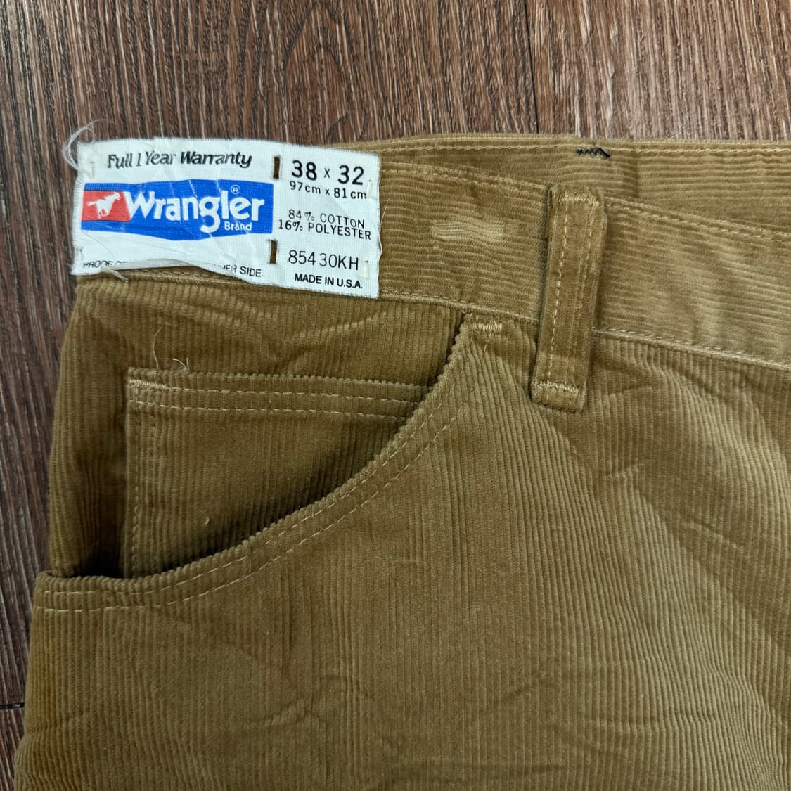 랭글러 코듀로이 팬츠 베이지 38x32 p2005 상품이미지2