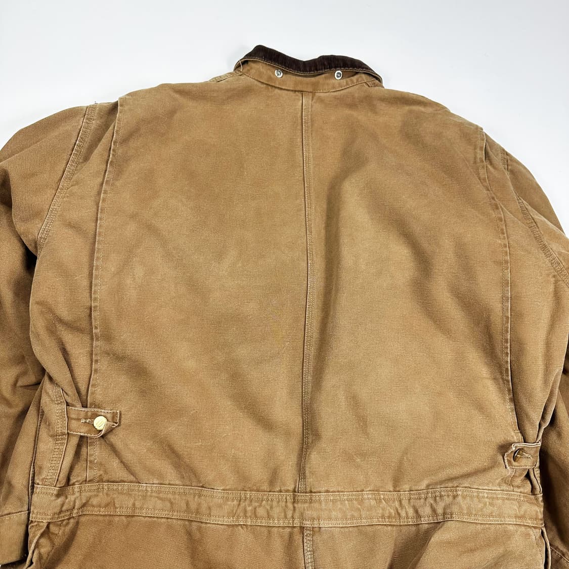 80s 칼하트 오리지널 덕 캔버스 워크 점프수트 브라운 3XL 상품이미지6