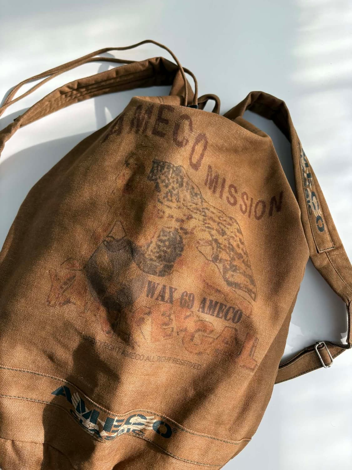 Ameco 아메코 USA 드로우 캔버스 버킷 백팩 상품이미지3