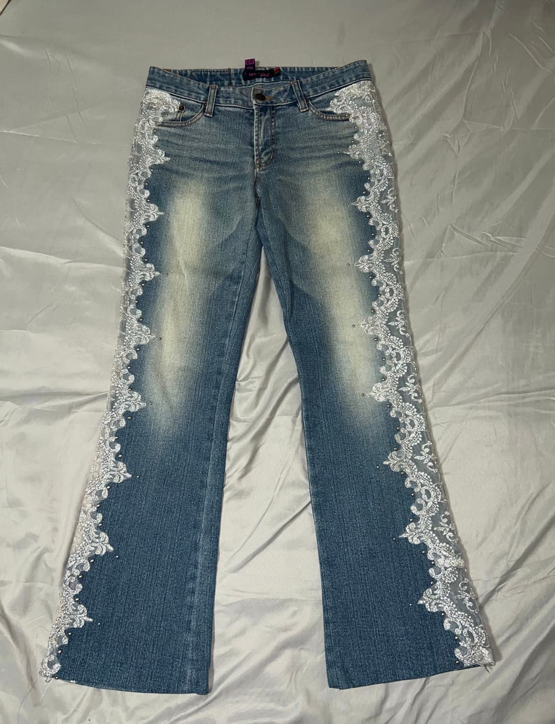 ✨vintage lace denim pants 레이스 부츠컷바지 y2k✨ 상품이미지2
