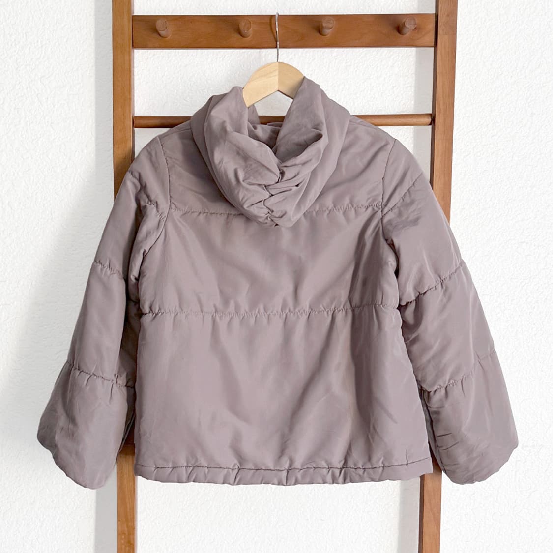 플라워 라이닝 리본 포켓 패딩 자켓 상품이미지8