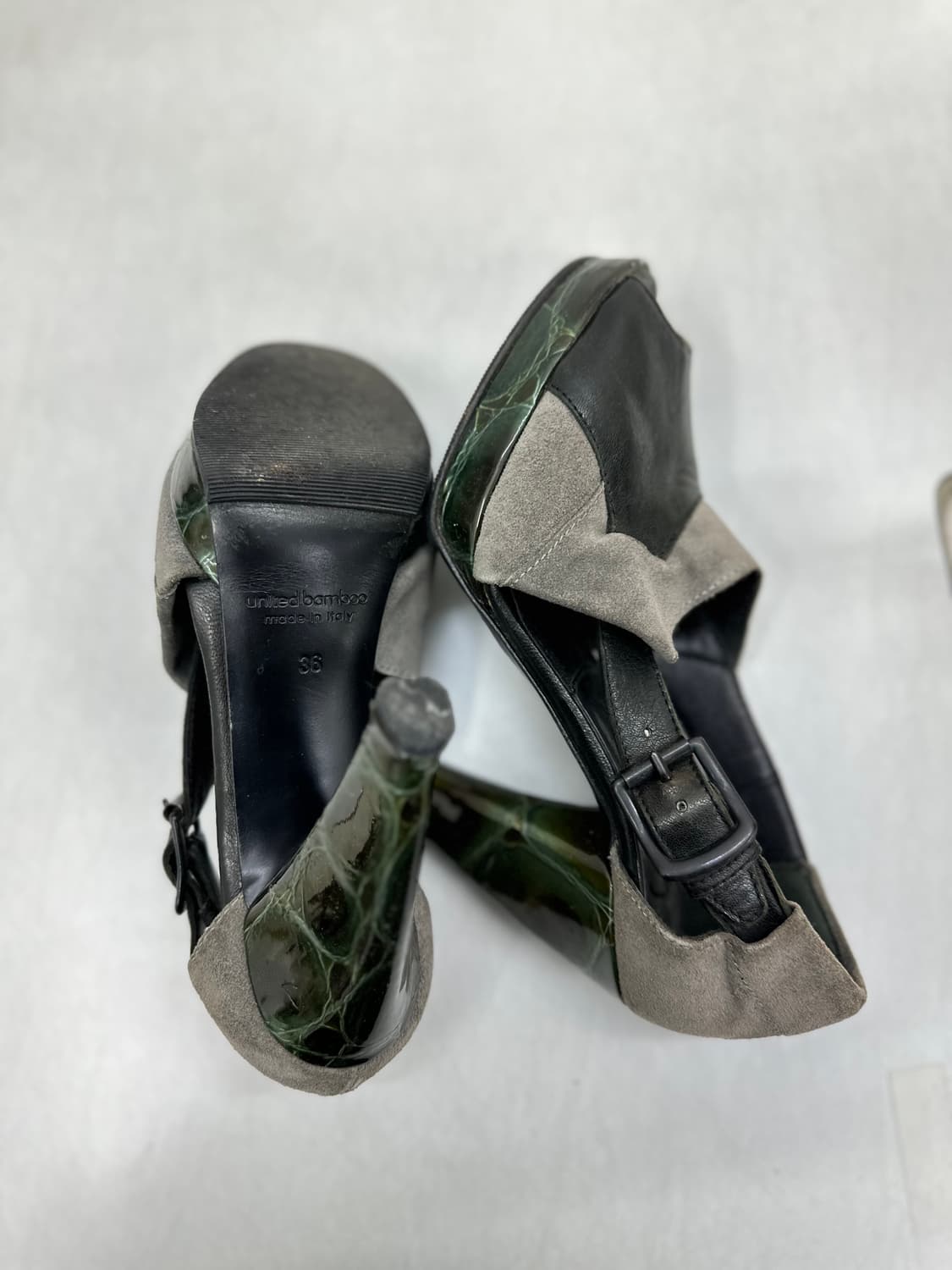 유나이티드 밤부 스웨이드x 에나멜 가죽 펌프스 united bamboo  상품이미지7