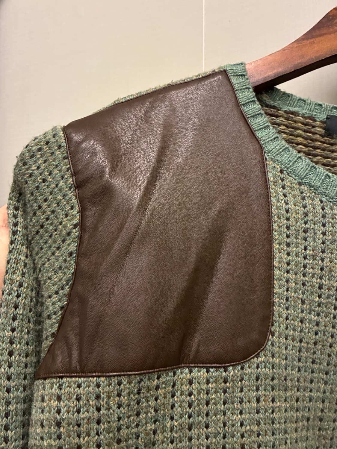 (M)로렌 랄프로렌 블랙라벨 멀티패치 울 블렌드 니트 상품이미지6