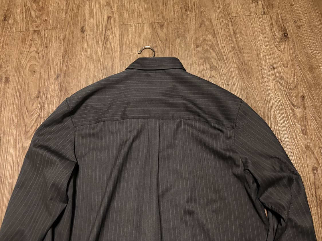 토니웩 스트라이프 셔츠 그레이 핀스트라이프 XL tonywack 상품이미지7