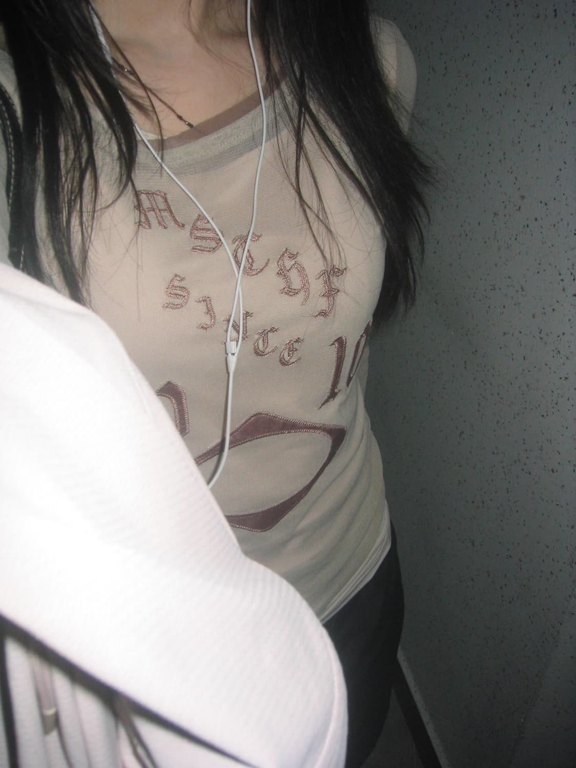 미스치프 Boat Neck Mesh Top (Beige) 상품이미지4